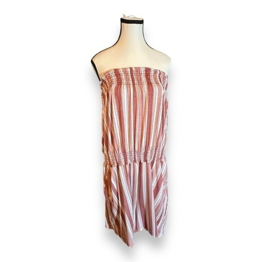 Women’s 2X Dusty Pink Orange Sleeveless Halter Romper With Pockets 2XL XXL 18 20